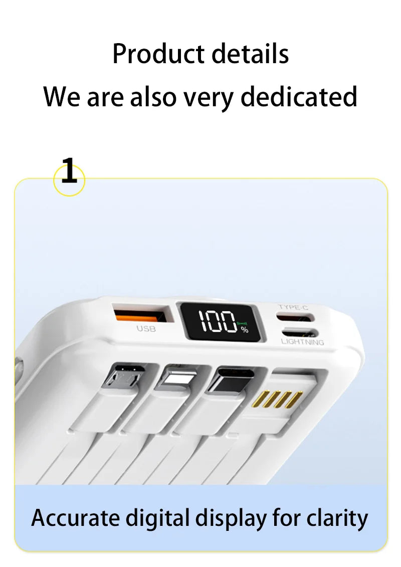 OnePlus Power Bank 200000mAh Portable Auxiliary Spare External Magnetic Battery Pack Wireless Charger For iPhone Xiaomi