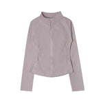 NCLAGEN Woman's Sports Jacket Zip Up Gym Clothes Long Sleeve Workout Seamless Top Speed Activewear Yoga Pilates Running Coats
