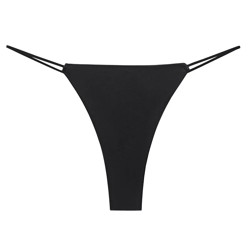 Women Panties G String Sexy Thong Seamless Underwear Ice Silk T Back Butterfly Briefs Girls Low Waist Lingerie Plus Size S-XL
