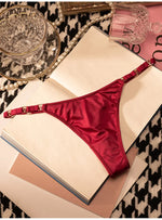 Seamless Sexy Thong Women Underwear Briefs Panties Zebra Flower Low Rise Luxury Metal Buckle G String Bikini Girls Female Panty