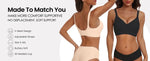 Women's Seamless Underwear 3/4 Cup and Thin Molded Cup Bra Wire-free Shaping Underwear Comfortable and Breathable Push Up