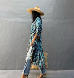 Beach Cover Ups for Swimwear Women Black Tie Dye Kimono Swimsuit Cape Summer Dress 2022 Beachwear Outfits Sales