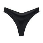 Ice Silk Women Panties G String Sexy Thong Seamless Underwear T Back Candy Color Briefs Girls Low Waist Lingerie Plus Size S-XL