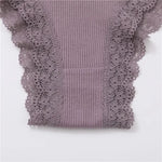 FINETOO 2Pcs/Set Women Cotton Brazilian Panties Plus Size M-2XL Lingerie Sexy Lace Underwear Low Rise Girls Intimates Underpants