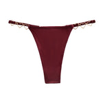 1pcs Women Sexy Thongs Low Rise Lady G-string Heart Decoration Erotic Intimate Lingerie T-Back New Fashion Cotton Crotch Panties
