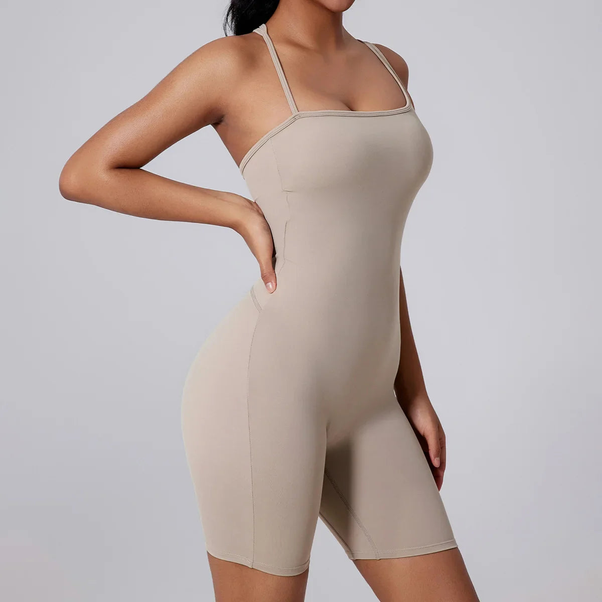 Women's Short Tracksuit One-Piece Sportswear Gym Workout Clothes Fitness Jumpsuit Stretch Bodysuit Yoga Suit Sports Playsuit