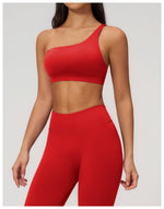 Summer Shockproof Sport Bra Women's Beautiful Back Gym Sports Underwear Women Oblique Shoulder Straps Running Fitness Yoga Bra