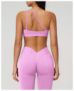 Summer Shockproof Sport Bra Women's Beautiful Back Gym Sports Underwear Women Oblique Shoulder Straps Running Fitness Yoga Bra