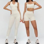 Yoga Clothes Set 2PCS Gym Crop Top Women Outfits Sports Bra High Waist Legging Fitness Suit Running Workout Tracksuit Sportswear