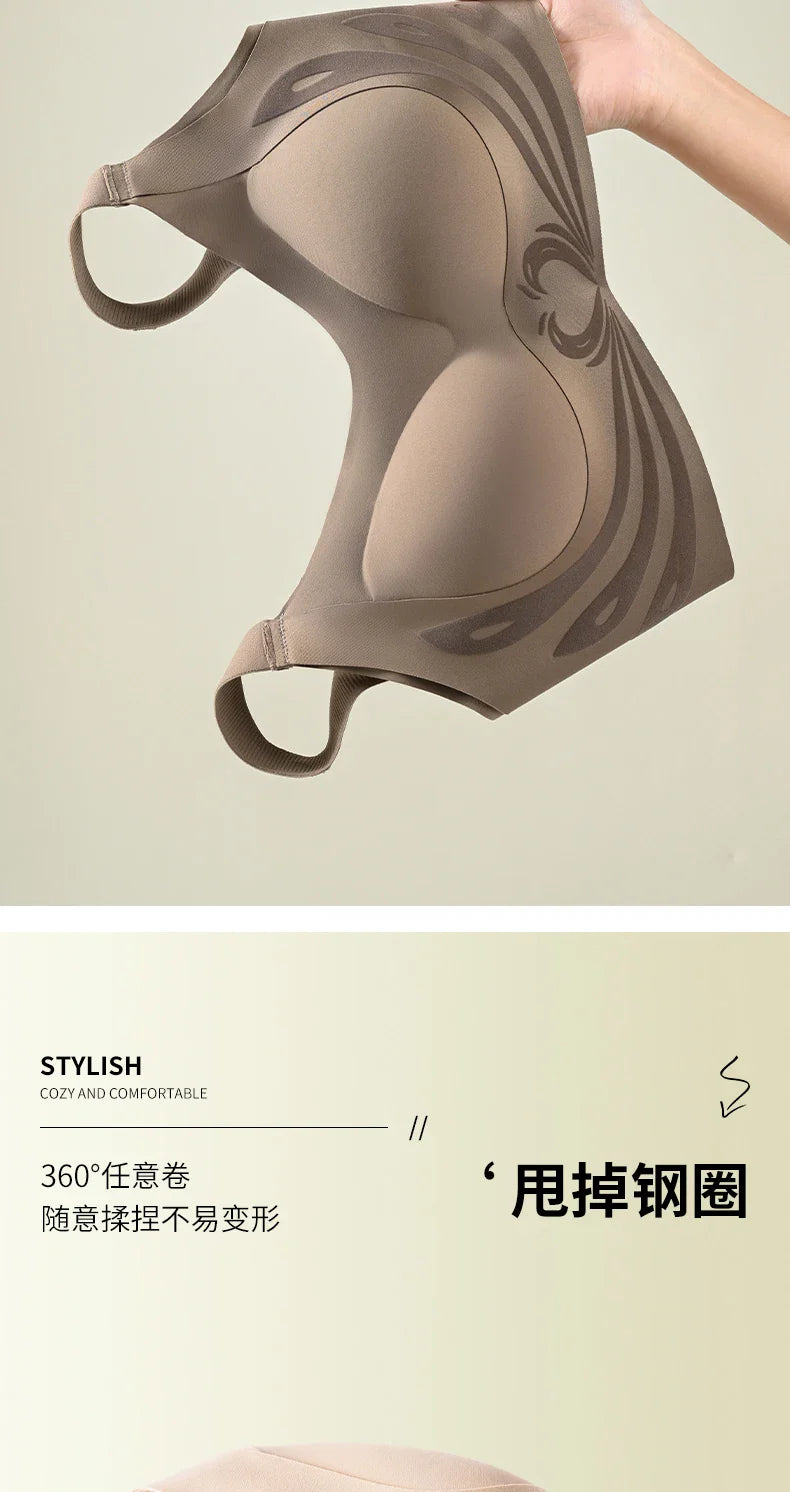 Sexy Lifting Seamless Underwear Women's Small Breasts Gathering No Steel Ring Bh Upper Holder Breast Adjustable Ladies Bra M-6XL