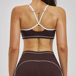 Yoga Bra U-Shaped Adjustable Shoulder Strap Cross Back Women Fitness Sports Bra Top Gym Yoga Athletic Tight Workout Jog Soft Pad