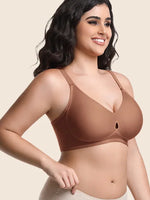 Women's Jelly Bra No Steel Ring Seamless Gathered Support 3 Pack Nylon Fabric Adjustable Shoulder Strap Invisible Cup Type