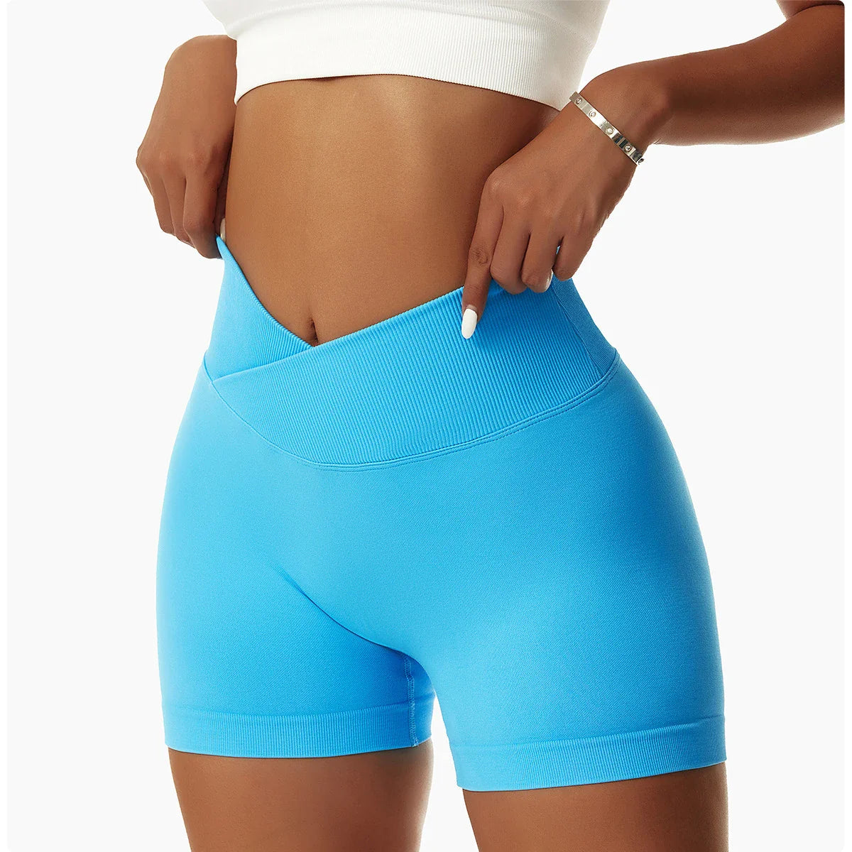 Summer Seamless High Waist Yoga Shorts Elasticity Sports Leggings Women Breathable Cycling Shorts Buttock Lift Gym Shorts Women