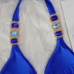 Sexy Rhinestone Bikini Set Women 2026 Luxury Pink Crystal Diamond Push Up Bandage Thong Swimsuit Beach Bathing Suit Swimwear