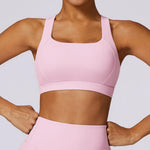 Hearuisavy Quick-Dry Backless Yoga Clothes Running Vest Women Workout Brassiere Fitness Gym Tank Top Women Push up Sports Bra
