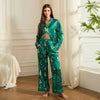 Women Christmas Pajamas Set Bow/Santa/Tree Print Long Sleeve Shirts Tops and Pants Sleepwear 2 Pieces Loungewear Suits test