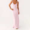 Women Sleeveless Summer Solid Color Twisted Straps Dresses V-Neck Backless Party Club Vacation Beach Long Dresses test