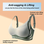 Push-Up Bra Women Seamless Ladies Underwear V-neck No Steel Ring Adjustable Comfortable Thin Top Bra Breathable Gathered