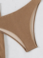2026 New Sexy Bandeau Bikini Women Metal Water Droplet Ornament Push Up Mesh Skirt 3 Piece Swimsuit Beach Bathing Suit Swimwear