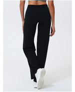 Hearuisavy Women Straight-Leg Sports Pants Gym Clothing Naked Feeling Compression Wide Leg Yoga Leggings Pilates Fitness Tights