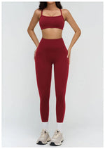 Yoga Clothes Set 2PCS Gym Crop Top Women Outfits Sports Bra High Waist Legging Fitness Suit Running Workout Tracksuit Sportswear