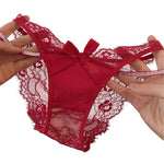 Rhinestones Girls Sexy G String Lace Panties Women Underwear Briefs Hollow Out Thong Transparent Lingerie Intimates