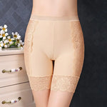 Plus Size Safety Short Pants Women Seamless Under Skirt Boxers For Women Sexy Lace Anti Chafing Boyshort Panties Underwear