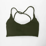 NCLAGEN Twist Back Bra High Support Sports Top Women Gym Wear WorkoutPush-up Seamless Yoga Underwear Fitness Running