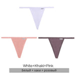 3Pcs/set Cotton Thongs M-XL Sexy Bikini Panties Women T-Back Underpants Girls Low Waist G-string Underwear Female Lingerie 2022