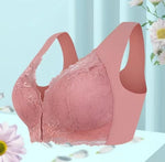 5 Pack Sexy Deep V Wireless Push-Up Lace Bras Front Closure Everyday Lingerie with Non-Removable Padding T-shirt Bras
