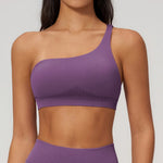 Summer Shockproof Sport Bra Women's Beautiful Back Gym Sports Underwear Women Oblique Shoulder Straps Running Fitness Yoga Bra