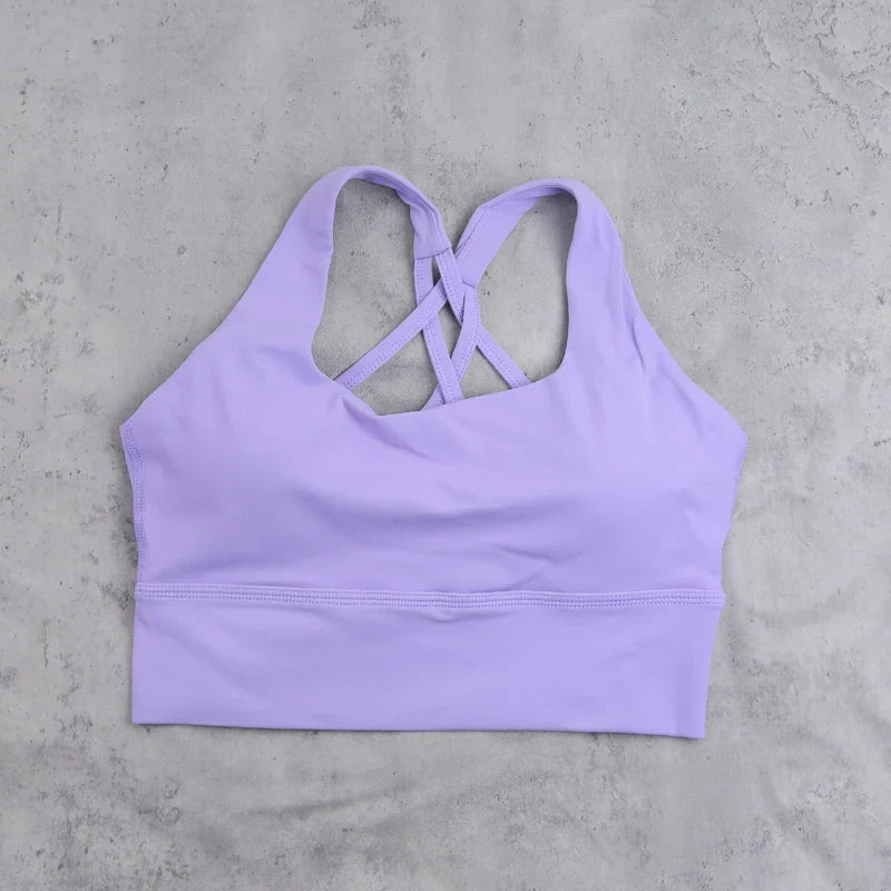DIAS FIT JOY Yoga bra Naked feel cross back sports bra yoga clothes women's Cycling running fitness top