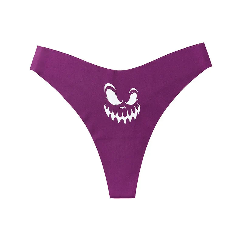 Girls Briefs Seamless Grimace Women Panties Sexy G String Ice Silk Underwear T Back Sports Yoga Thong Traceless Plus Size S-XL