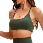 NCLAGEN Twist Back Bra High Support Sports Top Women Gym Wear WorkoutPush-up Seamless Yoga Underwear Fitness Running