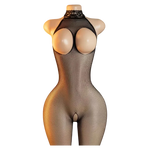 Transparent Fishnet Hollow Lingerie Set Women Hanging Neck Erotic Crotchless Bodystockings Open Bras BodySuits Hot Underwear Set