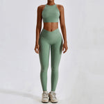 Yoga Set Seamless Women's Sportswear Workout Clothes Athletic Wear Gym Legging Fitness Bra Crop Top Sports Suits High Quality