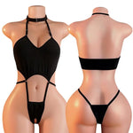 Sexy Lingerie Women Crotchless Hollow Pajamas Erotic Costume TeddyBackless Office Exotic Outfit Role Play Bondage Underwear