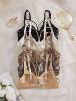 5PCS Lace Women's Underwear Set Hollow-out Lace Push up Bra Bow Breast Lift Band Sexy Bras Women Lingerie
