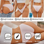 4Pcs Women's Cotton Seamless Briefs Intimates Women Sexy Panties Solid Color Breathable Underwear Female Low Waist Soft Lingerie