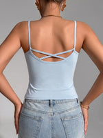 1Pcs Women Padded Camisole Tank Top Solid Basic Sport Sleeveless Vest Comfort Daily Ladies Wireless Bralette