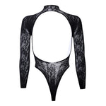 New American Style Fashion Men Vests Tops Crew Neck Sexy HollowMesh Bodysuit CasualLong Sleeve Tank Clubwear Party Costume