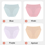 4Pcs/Set Women Lace Mesh Briefs Sexy Comfortable Stretchy Semi Sheer French-Cut Panties Women's Underwear Breathable Lingerie