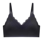 New Top Lace Seamless Women's Underwear Small Chest Gathered Non-slip No Steel Ring Sexy Sling Beautiful Back Bra Thin Section