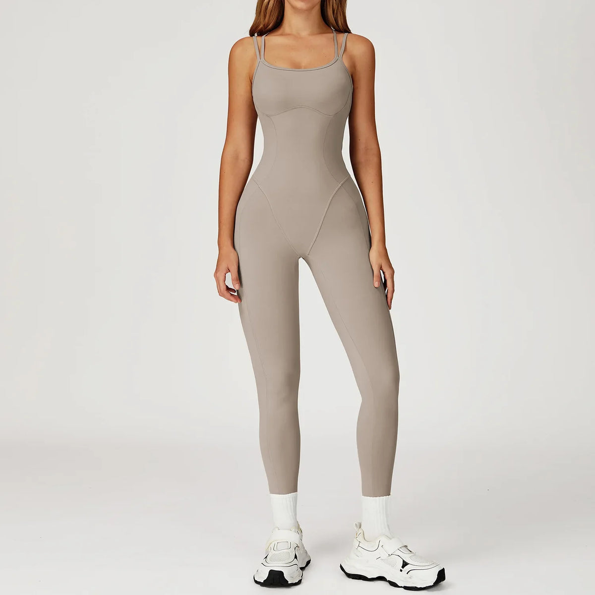 Hearuisavy Female Jumpsuit Long Elegant Sports Bodysuit Woman Gym Clothes Strappy Fitness Overalls Push Up Pilates Yoga Leotard