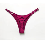 Seamless Sexy Thong Women Underwear Briefs Panties Zebra Flower Low Rise Luxury Metal Buckle G String Bikini Girls Female Panty
