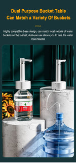 Electric gallon pump desktop water dispenser, rechargeable water bottle pump, automatic water dispenser