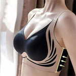 Seamless Ladies Underwear V-neck No Steel Ring Small Chest Gathered Adjustable Comfortable Thin Top Bra Breathable Gathered