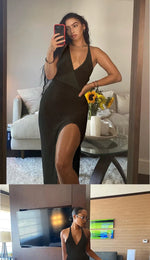 2023 New Crochet Beach Maxi Dress for Women See Through Sexy Bikini Plunge Backless Bandage Sleeveless Lacing Split Long Dresses