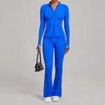 Women Tracksuit 2PCS Yoga Suit Sports Set Gym Set Running Outfits Workout Clothes Sports Long Sleeve Athletic Wear Yoga Clothing