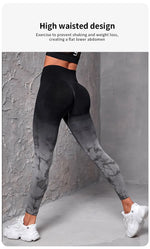 Yoga Pants Women Seamless Leggings Push Up Sports Fitness Joggings High Waist Gym Workout Scrunch Tie Dye Running Leggings